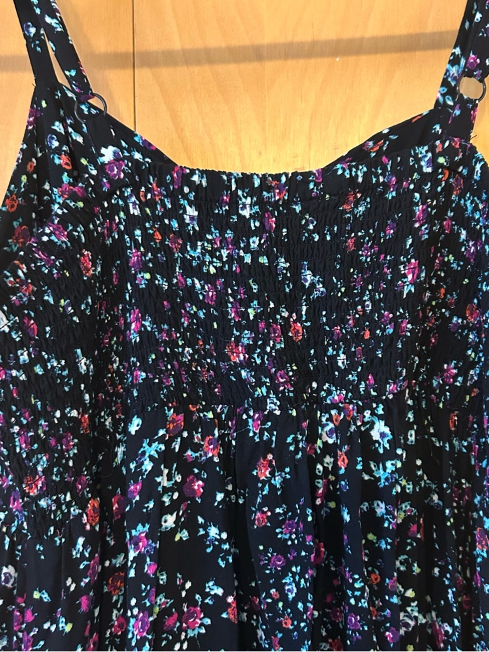 Torrid Black Floral Spaghetti Strap Midi Dress - Picture 3 of 4